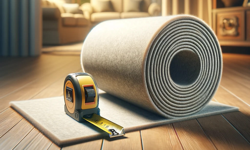 Carpet Underlay with Tape Measure